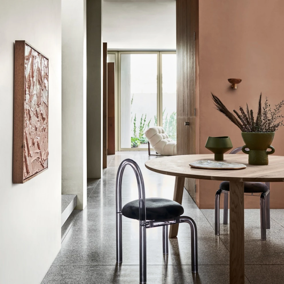 Interior dining and hallway finish by Johnstone & Co.