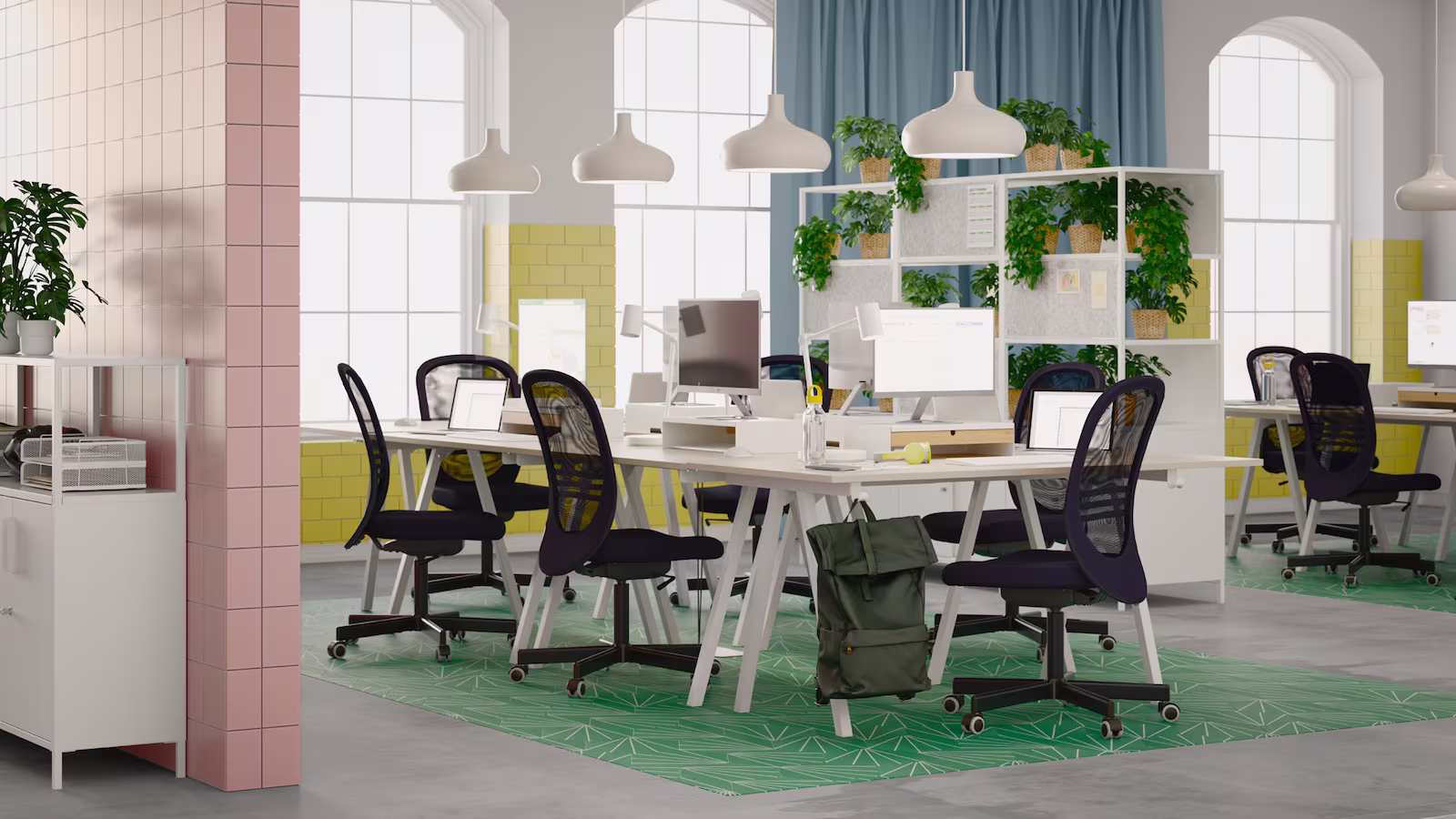 Light airy office layout