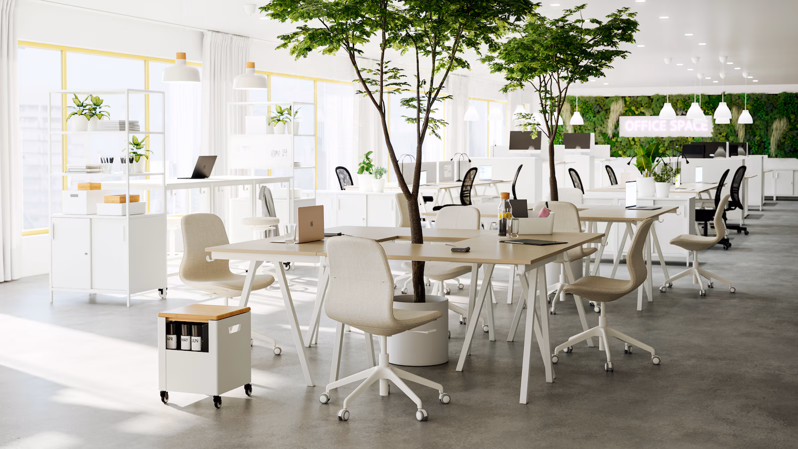 Open-plan co-working office